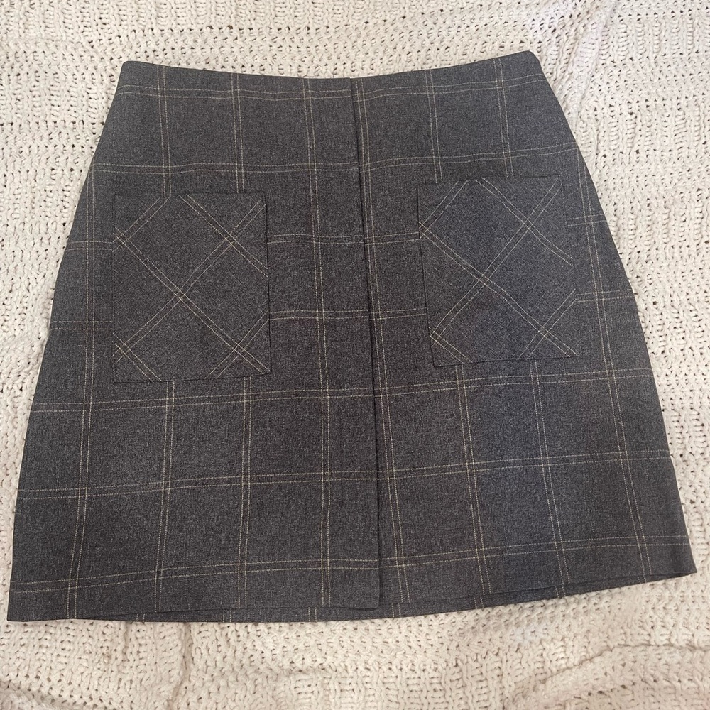 Mango size small plaid skirt